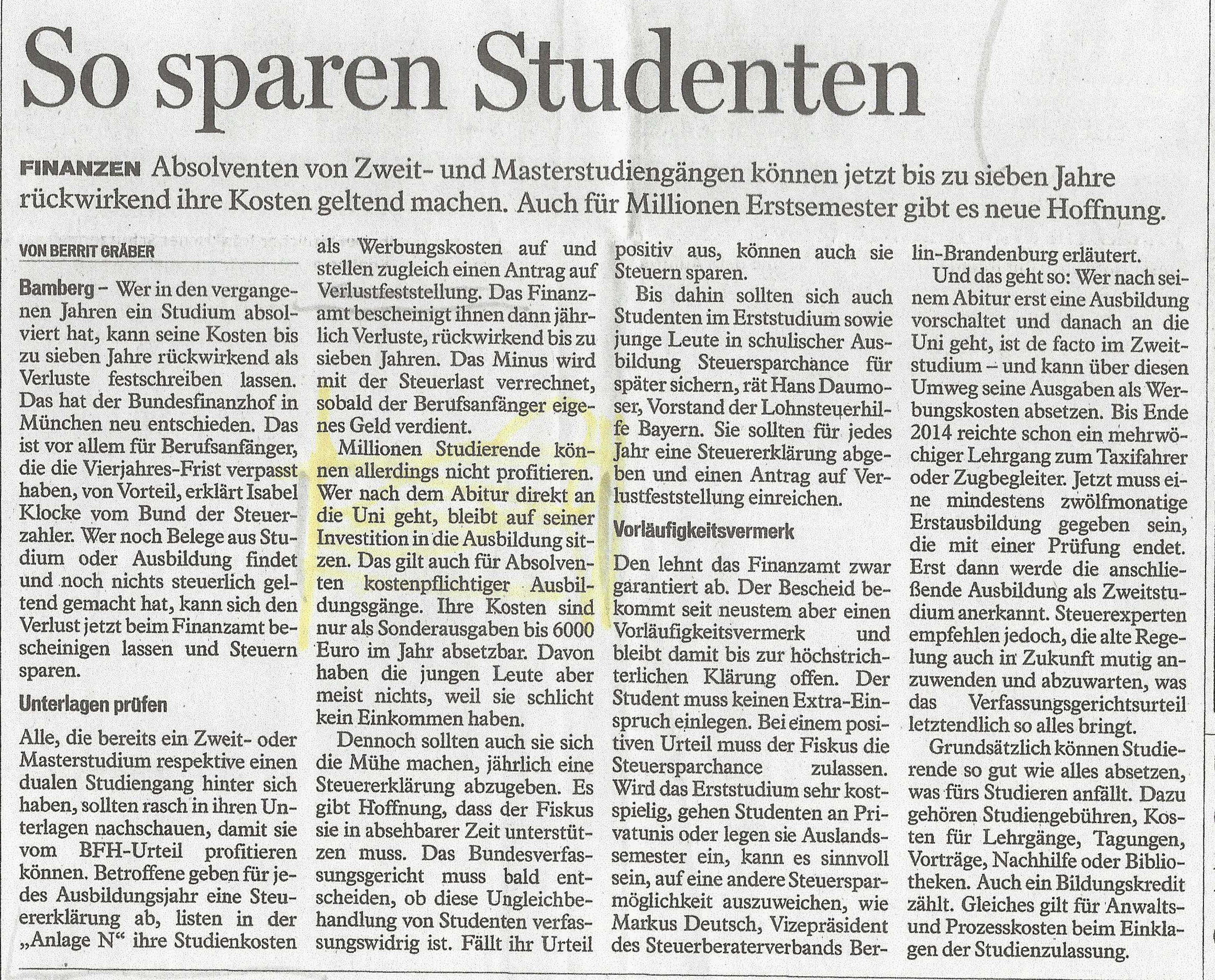 So sparen Studenten