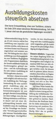 Ausbildungskosten steuerlich Absetzen