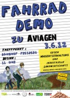 Fahrraddemo gegen Massentierhaltung