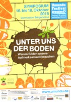 Plakat vom Umundu-Festival in Dresden 2015 "Unter uns der Boden"