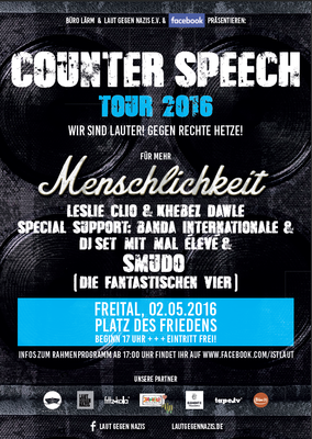 Plakat laut gegen Nazis