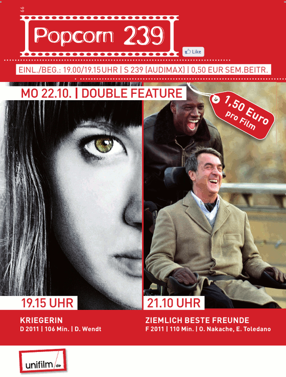 double feature: Kriegerin/ Ziemlich beste Freunde