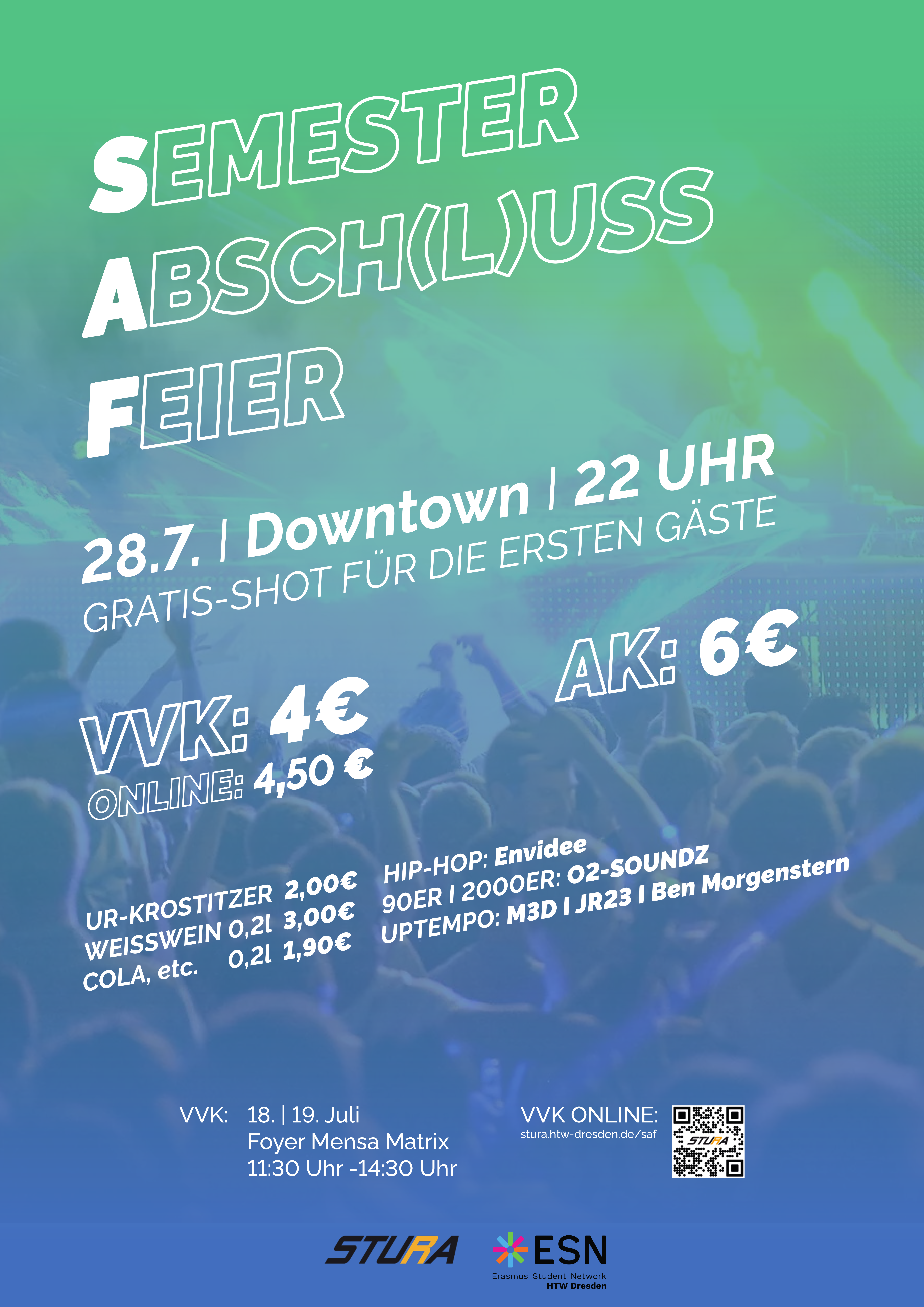 Semesterabschlussfeier Plakat