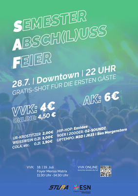 Semesterabschlussfeier Plakat