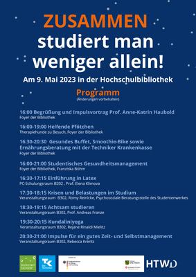 Zusammen studiert man weniger allein - Lange Nacht der aufgeschobenen Hausarbeiten 9.05.2023