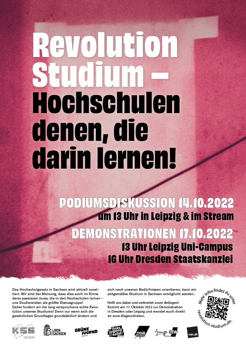 Plakat Revolution Studium Kampagne Hochschulgesetz der KSS