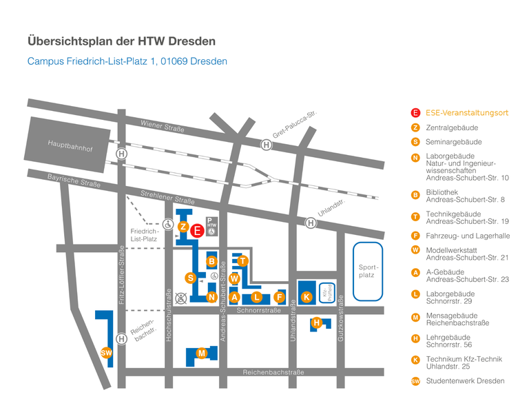 Bilddatei (png) des Lageplans der Erstsemestereinführung 2018