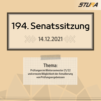 Nachteilsausgleiche auch im WiSe 21/22? Senatssitzung am 14.12.21!